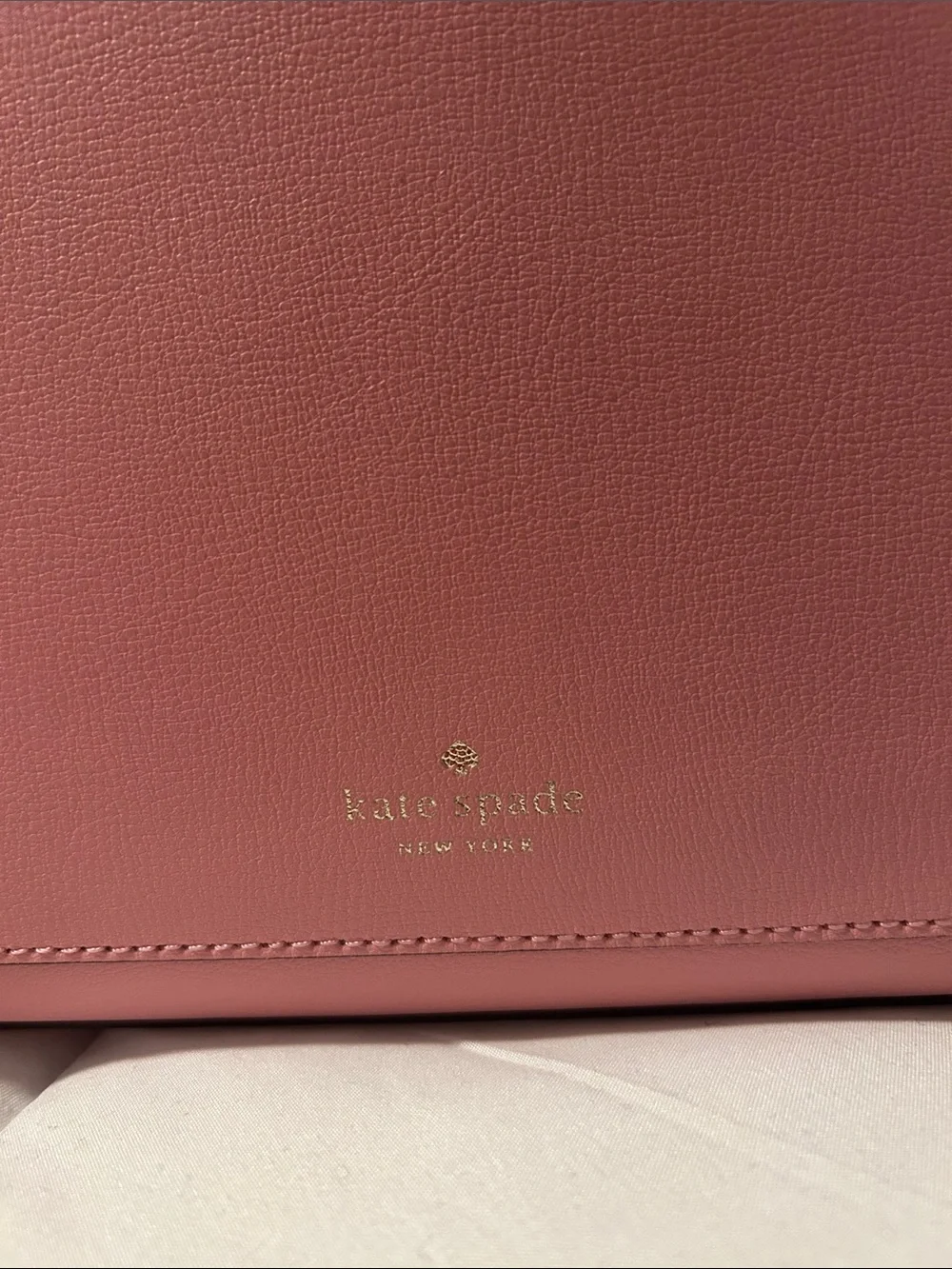 kate spade Pink Leather Tote with Spade Charm NWT